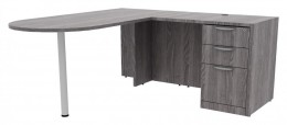 L Shaped Peninsula Desk - PL Laminate