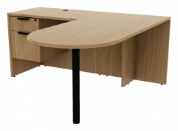 L Shaped Peninsula Desk - PL Laminate