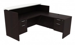 L Shaped Reception Desk - PL Laminate