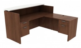 L Shaped Reception Desk - PL Laminate