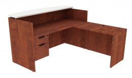 L Shaped Reception Desk - PL Laminate