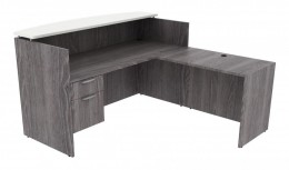 L Shaped Desk with Drawers - PL Laminate