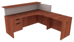 L Shaped Desk with Storage - PL Laminate