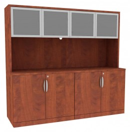 Credenza Cabinet with Hutch - PL Laminate