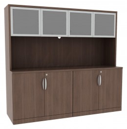 Credenza Cabinet with Hutch - PL Laminate