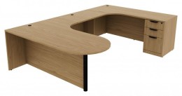 U Shaped Peninsula Desk - PL Laminate