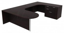 U Shaped Peninsula Desk - PL Laminate