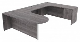 U Shaped Peninsula Desk - PL Laminate