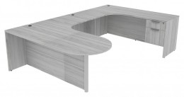 U Shaped Peninsula Desk - PL Laminate