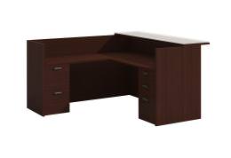 L Shaped Reception Desk - Amber