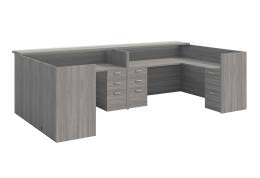 2 Person Reception Desk - Amber