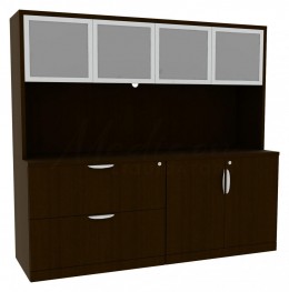 Storage Credenza with Hutch - PL Laminate