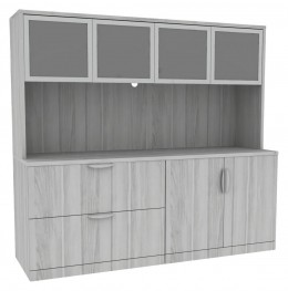 Storage Credenza with Hutch - PL Laminate