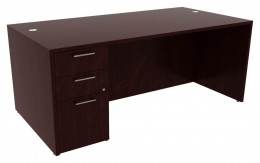 Rectangular Desk with Drawers - Commerce Laminate