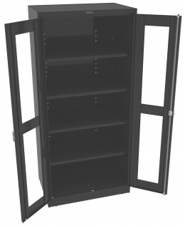 Storage Cabinet with See Through Doors - Deluxe