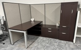 L Shaped Desk with Storage