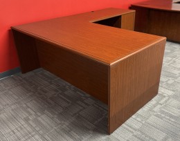 L Shaped Desk with Veneer