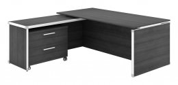 Executive L Shaped Desk with Drawers - Potenza Executive