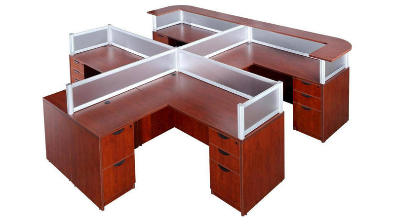 4 Person Reception Desks