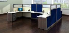 4 Person U Shape Cubicle