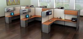 6 Person L Shaped Cubicles