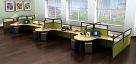 Modern Open Office Cubicle